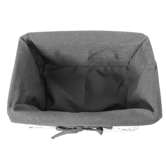Proutěný koš 30x20x15 cm - bílo-šedý