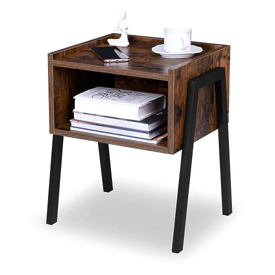 Průmyslová loftová skříňka Skive Rustic starožitný dub