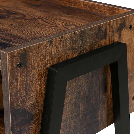 Průmyslová loftová skříňka Skive Rustic starožitný dub