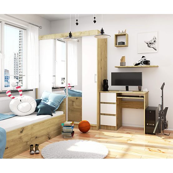 PSACÍ STŮL A-6 CLP DUB ARTISAN / BÍLÝ LEVOSTRANNÝ