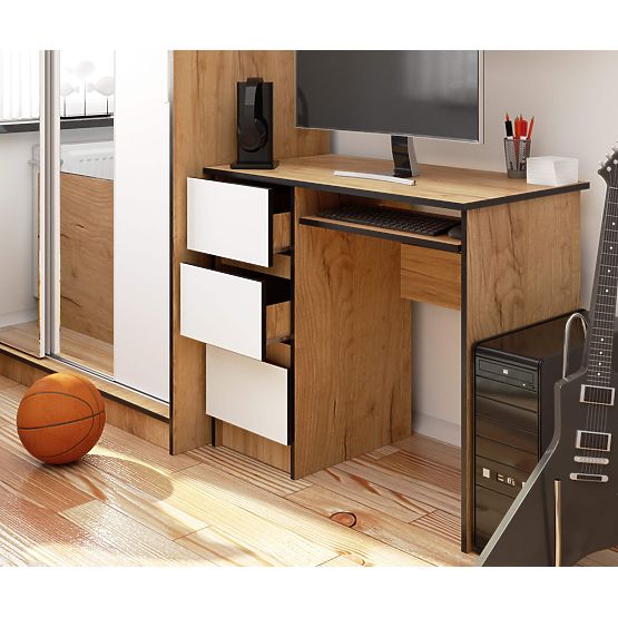 PSACÍ STŮL A-6 CLP DUB CRAFT / BÍLÝ LEVOSTRANNÝ