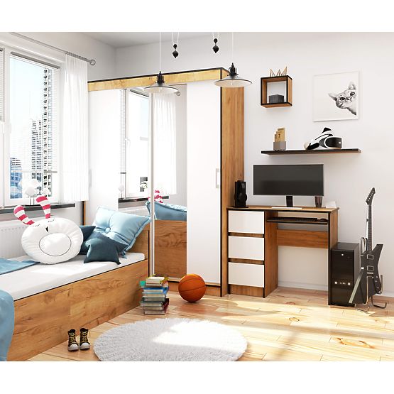 PSACÍ STŮL A-6 CLP DUB CRAFT / BÍLÝ LEVOSTRANNÝ