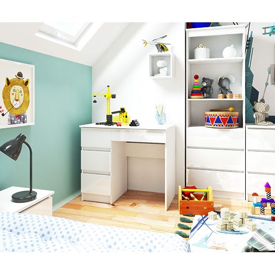 PSACÍ STŮL A-7 CLP BÍLÝ LESK LEVOSTRANNÝ