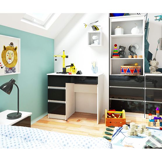 PSACÍ STŮL A-7 CLP ČERNÝ LESK LEVOSTRANNÝ