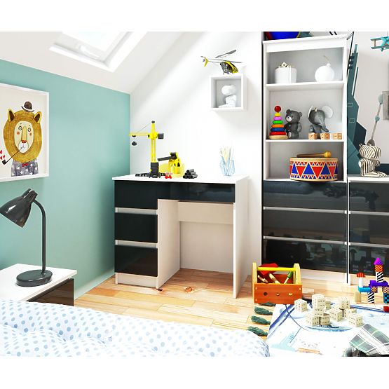 PSACÍ STŮL A-7 CLP GRAFIT LESK LEVOSTRANNÝ