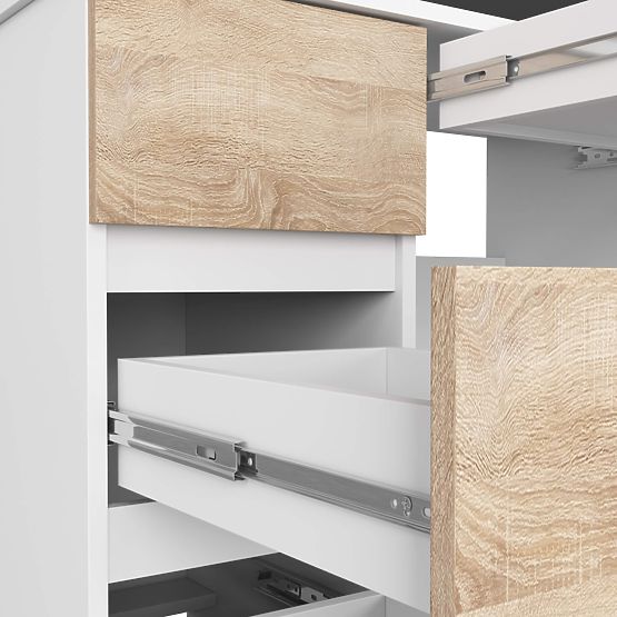 PSACÍ STŮL A-7 CLP PK BÍLÝ / SONOMA LEVOSTRANNÝ