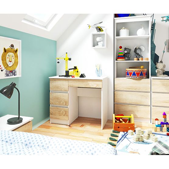 PSACÍ STŮL A-7 CLP PK BÍLÝ / SONOMA LEVOSTRANNÝ