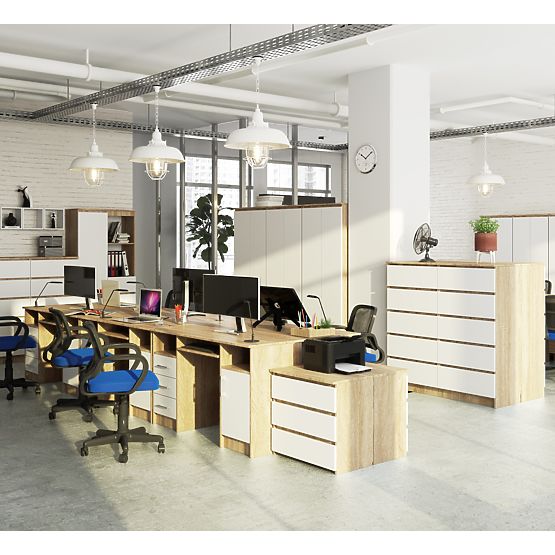 PSACÍ STŮL ANA PK DUB SONOMA / BÍLÝ