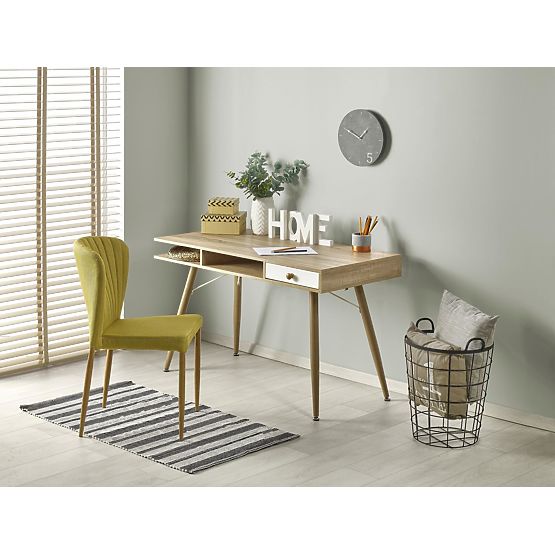 Psací stůl B34 - bílý/dub sonoma