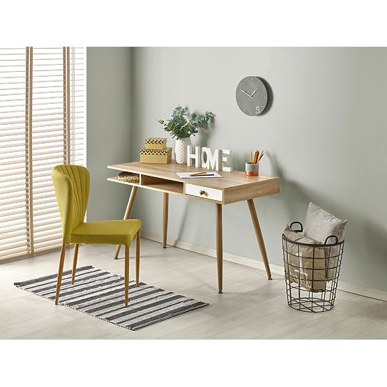 Psací stůl B34 - bílý/dub sonoma