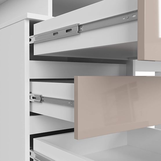 PSACÍ STŮL CLP 135 cm PK BÍLÝ / CAPPUCCINO LESK