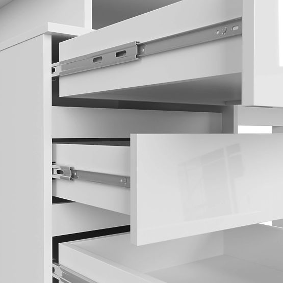 PSACÍ STŮL CLP 135cm PK BÍLÝ / BÍLÝ LESK