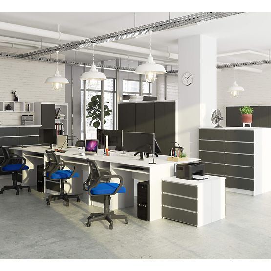 PSACÍ STŮL CLP 135cm PK BÍLÝ / ŠEDÝ