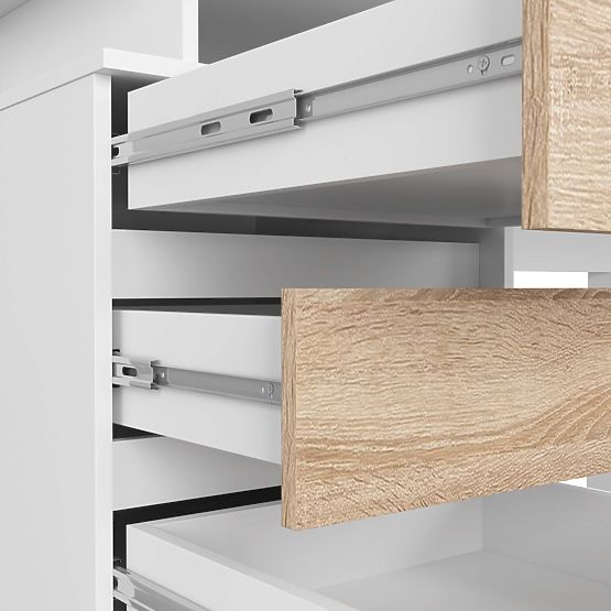 PSACÍ STŮL CLP 135cm PK BÍLÝ / SONOMA