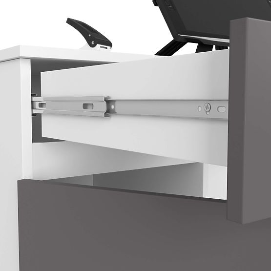 PSACÍ STŮL CLP A5 2D 2SZ PK BÍLÝ / ŠEDÝ