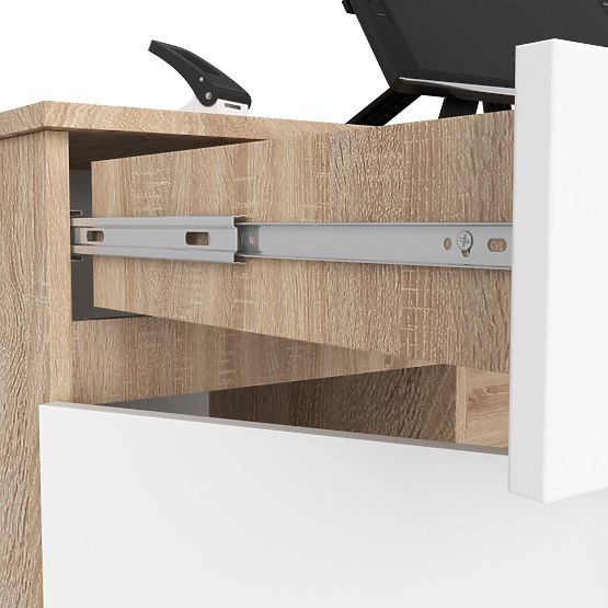 PSACÍ STŮL CLP A5 2D 2SZ PK SONOMA / BÍLÁ