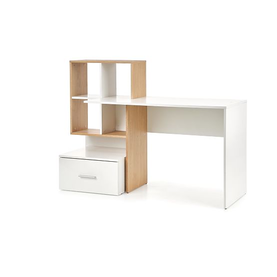 Psací stůl GROSSO - zlatý dub / bílý