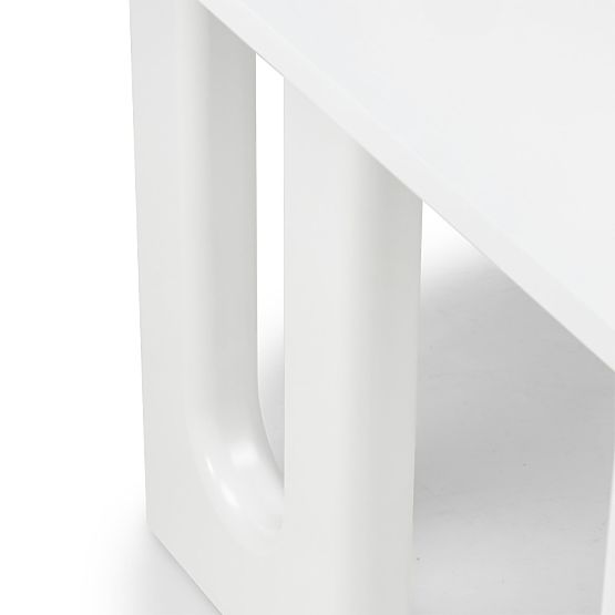 Psací stůl/konsola Lichi 120 cm, bílá, oblouky