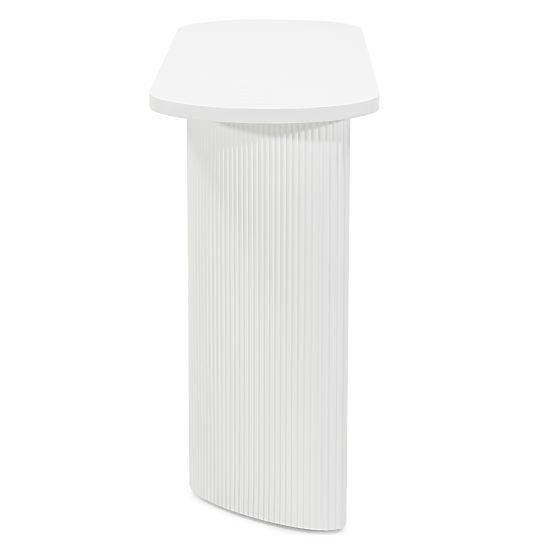 Psací stůl/konzole Pauline 140 cm, bílá, lamely