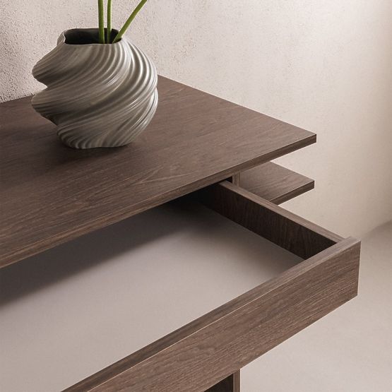 Psací stůl/konzole se zásuvkou Kanso, Dub Baltic Storm