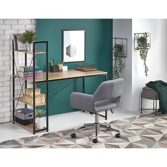 Psací stůl NARVIK B1 - dub sonoma/černý