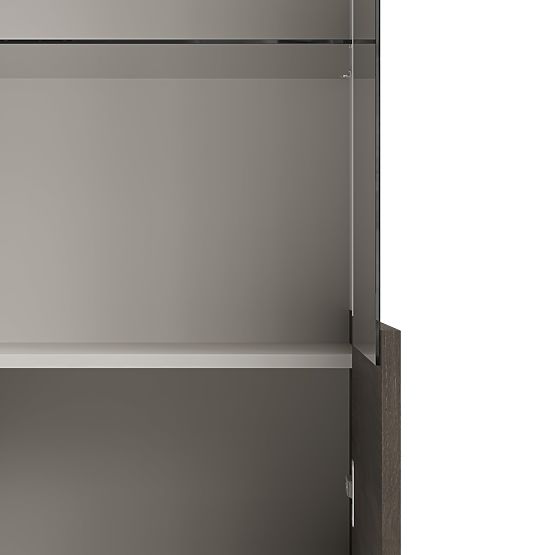 RANDOM 2 V-1 vitrína kašmír / ořech / černá 