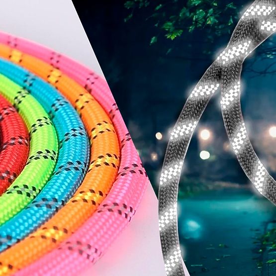 Reflexní vodítko a obojek pro psa PJ-036 Růžová