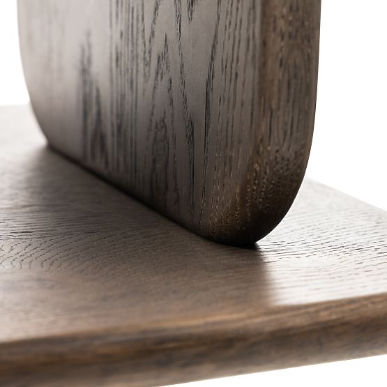 Regál Fonticelle zaoblený, masivní dubové dřevo, dýha, espresso