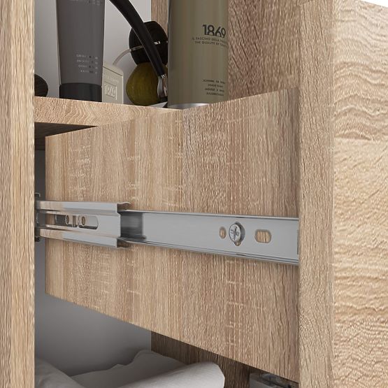 REGÁL KOUPELNA FIN SLOUPEK 30 2D 1SZ 1W 140cm PK SONOMA