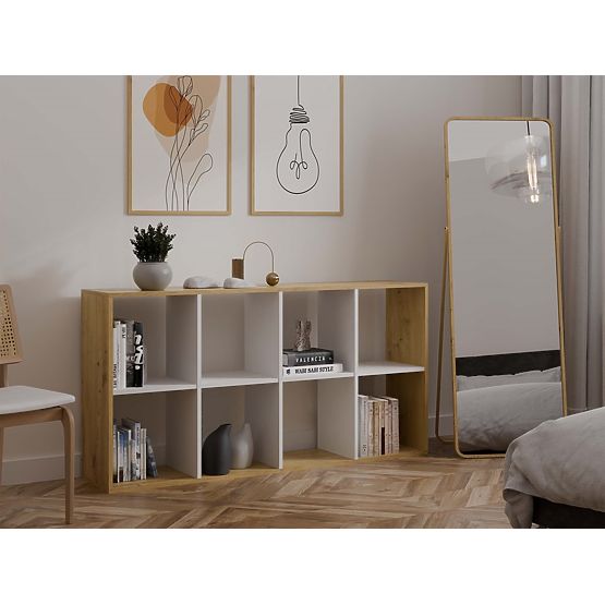 Regál Malax 2X4 DUB ARTISAN BÍLÁ