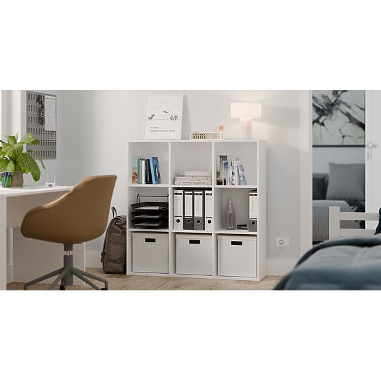 Regál Malax 3X3 H BÍLÝ