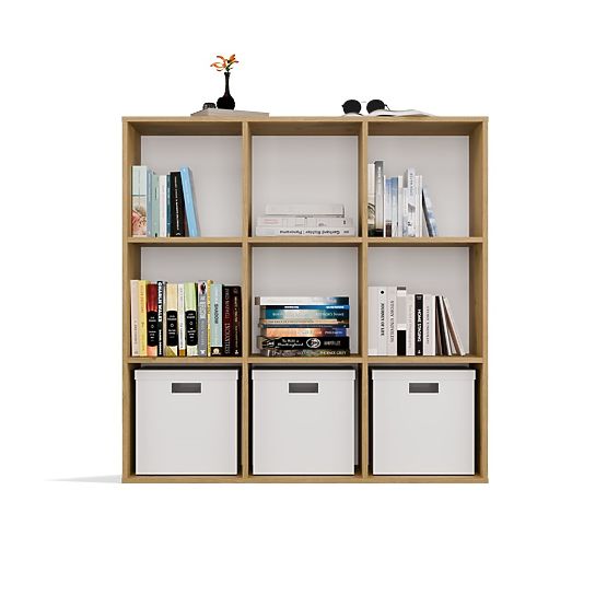 REGÁL MALAX 3x3 H DUB ARTISAN S PEVNÝM ZADNÍM HDF POLICEMI 110x110 CM