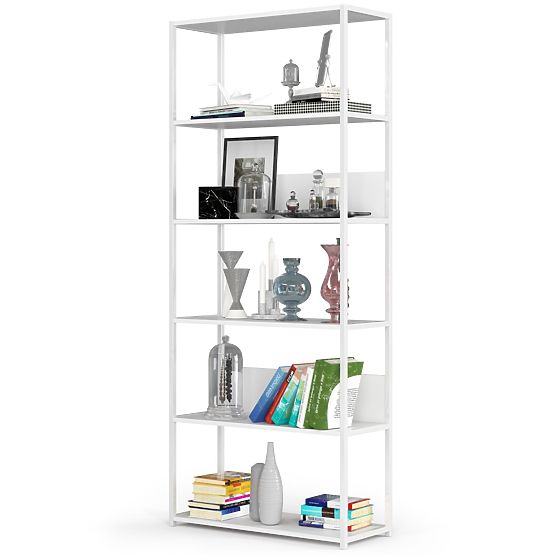 KOVOVÝ REGÁL LOFT 800 BÍLÝ