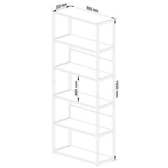 KOVOVÝ REGÁL LOFT 800 BÍLÝ