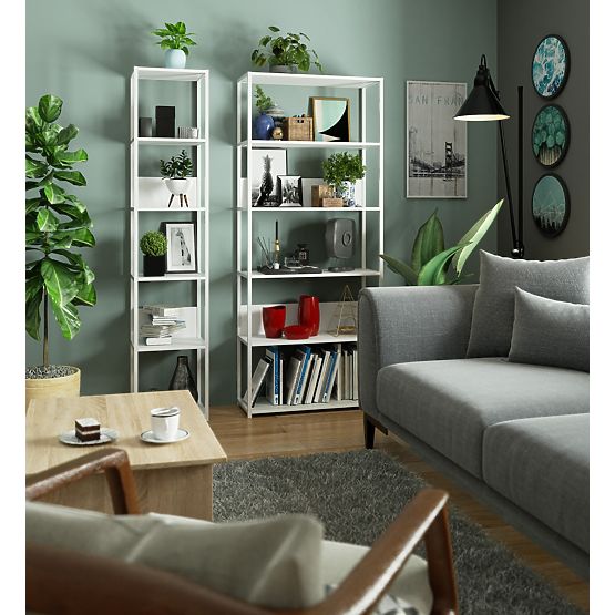 KOVOVÝ REGÁL LOFT 800 BÍLÝ