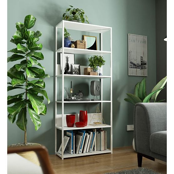 KOVOVÝ REGÁL LOFT 800 BÍLÝ