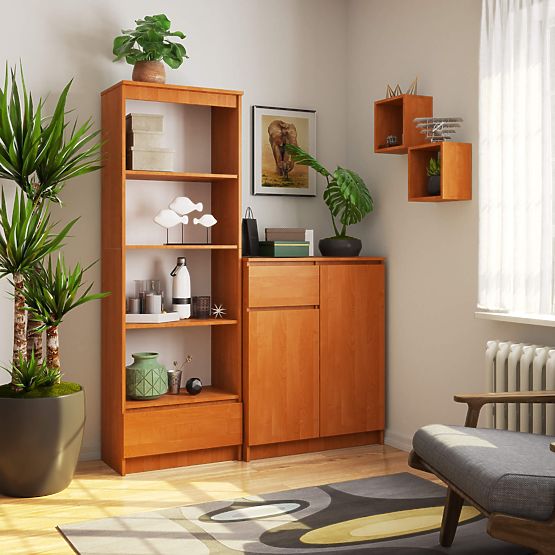 REGÁL R 60 cm CLP 1 ZÁSUVKA 4 POLICE PK OLŠE