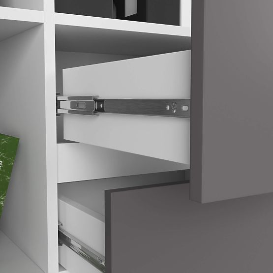 REGÁL R15 R80 1D 2SZ CLP PK BÍLÝ / ŠEDÝ