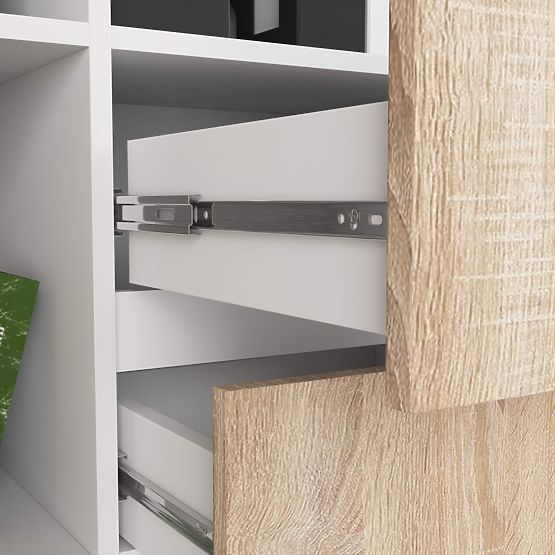 REGÁL R15 R80 1D 2SZ CLP PK BÍLÝ / SONOMA