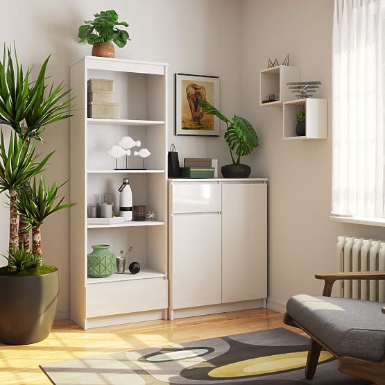 REGÁL R60 1SZ 4P CLP PK BÍLÝ / BÍLÝ LESK