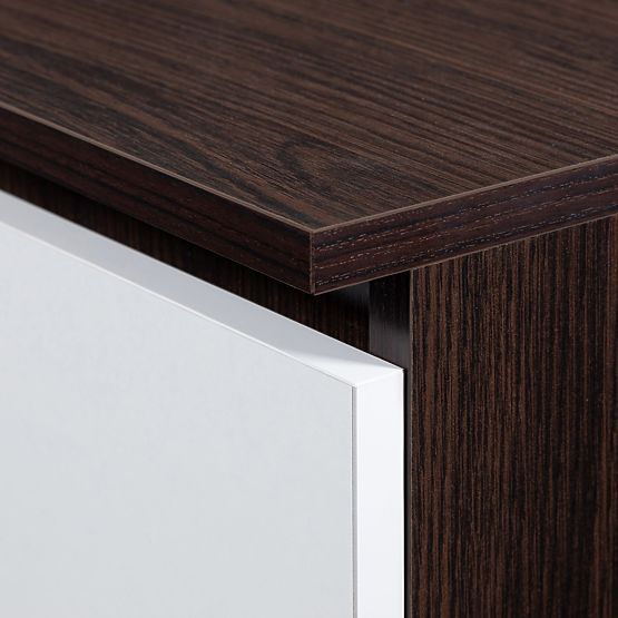 REGÁL R80 1D 4P CLP WENGE / BÍLÁ