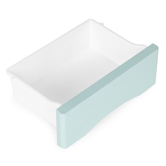 Regál s 5 výsuvnými zásuvkami, nohy s kolečky, barevné zásuvky ModernHome