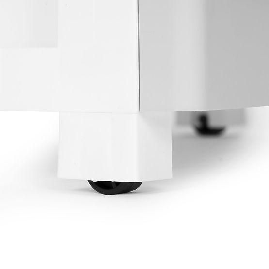 Regál s 5 výsuvnými zásuvkami, nohy s kolečky, barevné zásuvky ModernHome