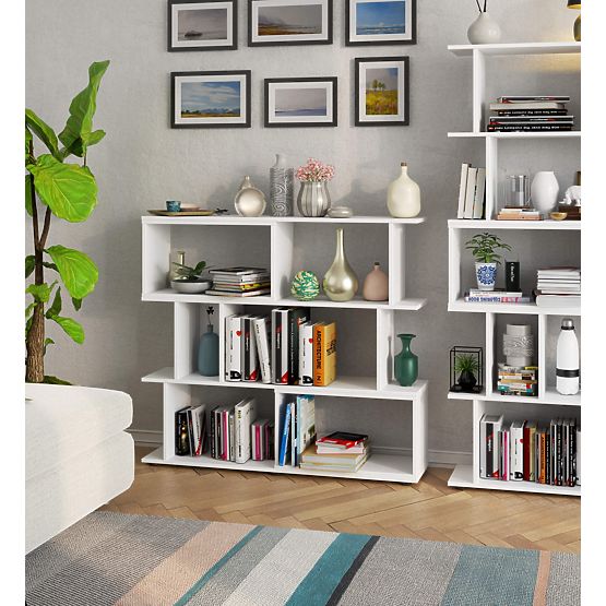 Regál s policemi mini FIX - bílý