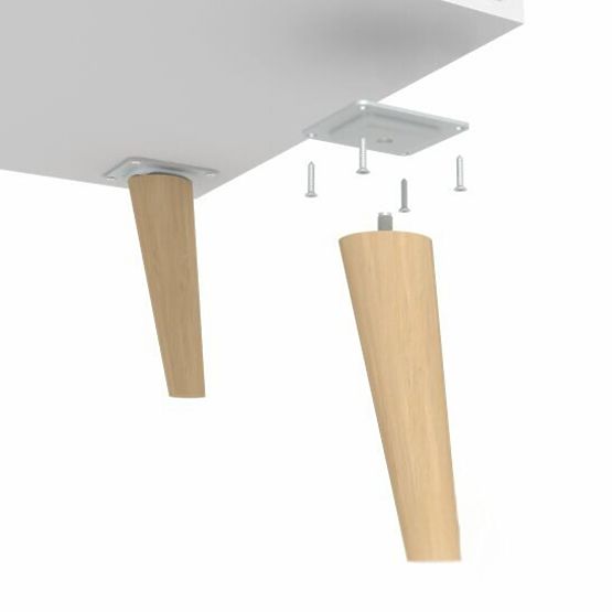 Regál skříň Fondi bílá, skandinávská