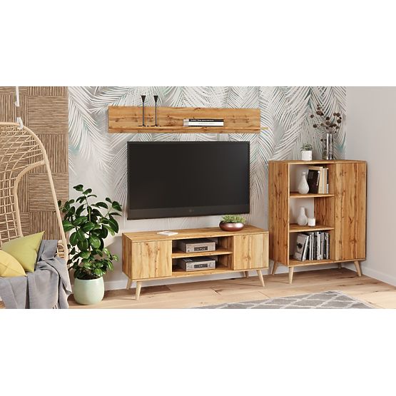 Regál skříň Fondi dub craft zlatý, skandinávský