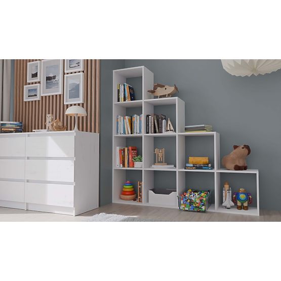 Regál Step 4X4 BÍLÝ