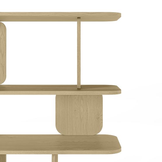 Regál Tulumo 200 cm, zaoblený, Dub Cremona Torro