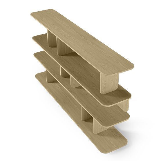 Regál Tulumo 200 cm, zaoblený, Dub Cremona Torro