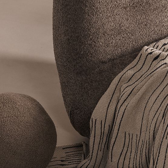 Relaxační křeslo Giorgia s otočnou základnou, hnědošedé